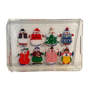 Department 56 Acrylic‎ Christmas Snowman Serving Tray